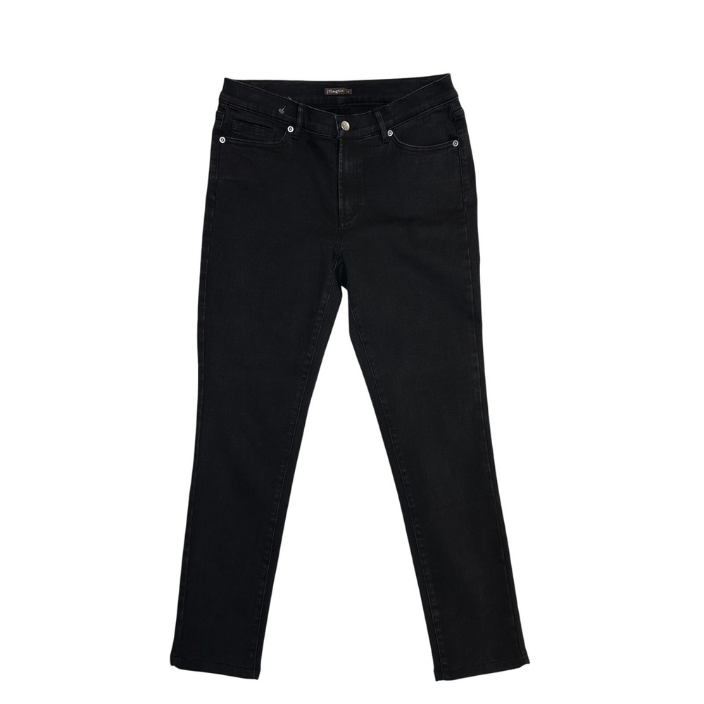 J.McLaughlin Women's Size 4 Lexi Slim Leg Jeans Black Solid Stretch Denim